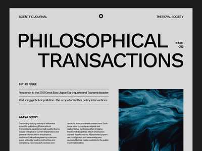 Philosophical Transactions Journal - Layout graphic design layout typography ui web design website