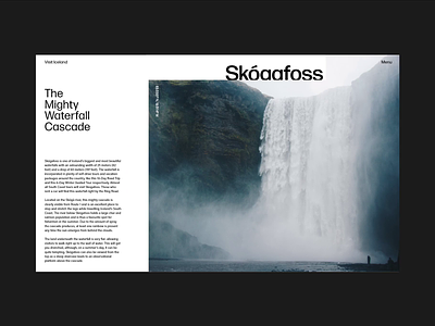 Visit Iceland Concept - Travel Ui clean iceland layout minimal travel typography ui web design website