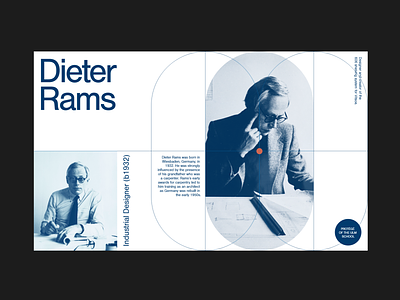 Dieter Rams - Biography Layout design graphic design layout typography ui web design website