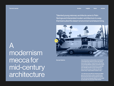 Mid-Century Modern - Web Layout architecture graphic design layout typography ui web design website