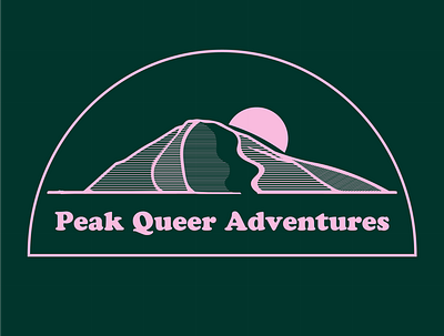 Peak Queer Adventures branding design icon illustration logo
