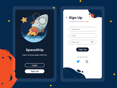 Daily UI :: 001 - Sign Up android app dailyui design graphic design ios sign up ui
