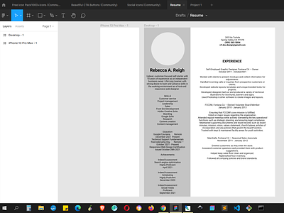 Figma 2 - Resume Website Page