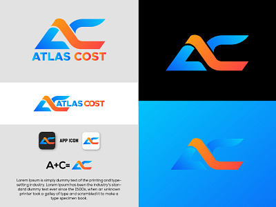 AC latter logo 3d animation branding business design flyer flyer design graphic design logo minimalist logo motion graphics ui