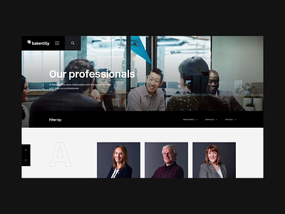 Baker Tilly - Professionals animation design directory interaction profile ui website