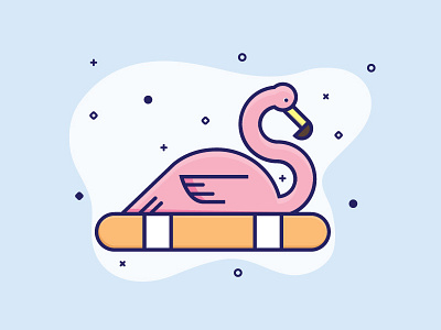 Flamingo on a Floatie