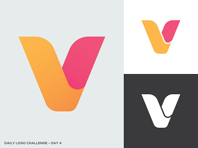 Logo Challenge 04 - V branding dailylogochallenge design illustration logo vector