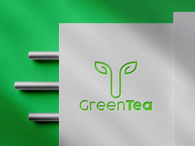 Green tea logo branding design graphic design green tea logo illustration logo logodesign logodesigner logoidea motion graphics ui vector