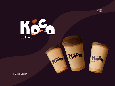 Koca coffee Logo 3d app app design app homepage brand identity branding coffee logo dashboard design freelance graphic design logo logo design logofolio mockup motion graphics packaging ui visual identity