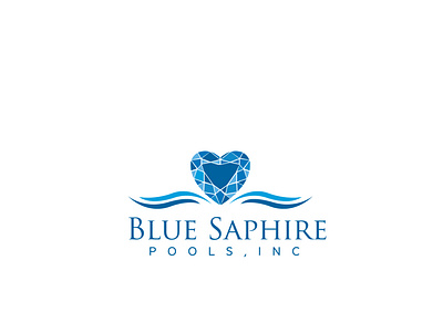 Blue Saphire Pools, Inc branding design illustration logo vector