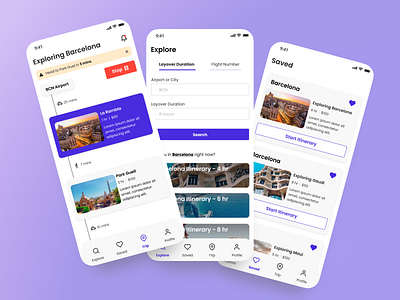 TripLay mobile travel ui ux