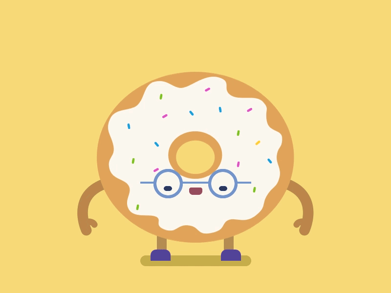 Happy Donut design illustration ui vector