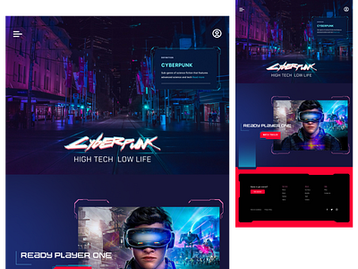 Cyberpunk Web cyberpunk design landing page typography ui ux web design