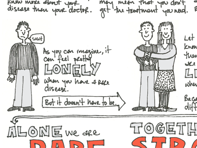 2012 Rare Disease Day poster hand lettering rare disease sketch sketchnotes