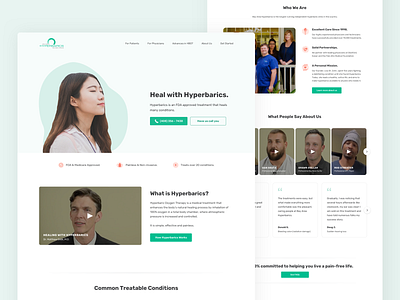 Landing Page for Bay Area Hyperbarics branding landing page redesign ui website
