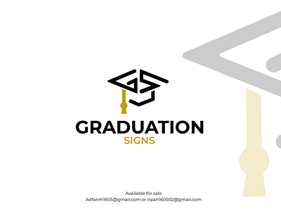 GRADUATION SIGN | Logo design ai branding design f graphic design icon illustration logo ui vector