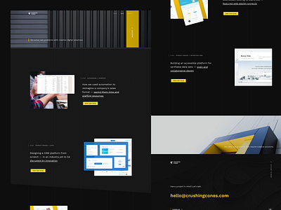 Crushing Cones - Work Page agency branding css design digital figma product projects ui ux web website wordpress work page