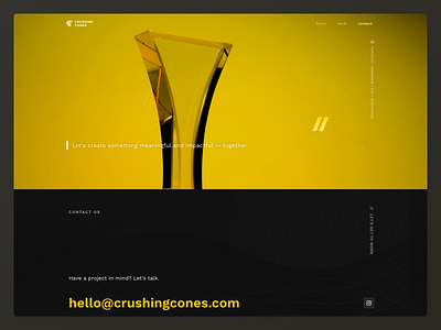 Crushing Cones - Contact agency branding contact contact page css design figma ui ux web website wordpress