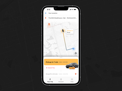 Robotaxi Concept #1 app design figma interface mobile product ridehail robotaxi ui uiux ux web