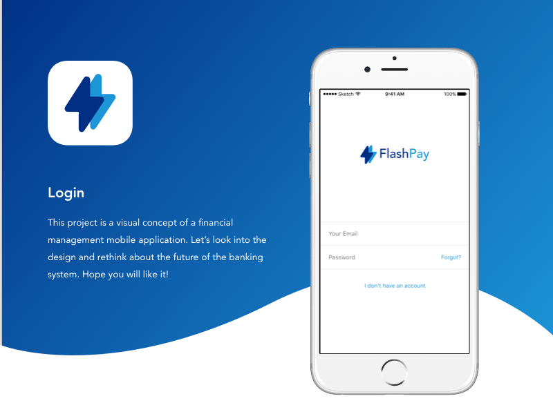 FlashPay App Screen Login by zw.liew on Dribbble