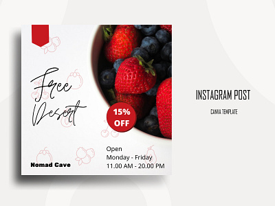 Food Instagram Post Canva Template