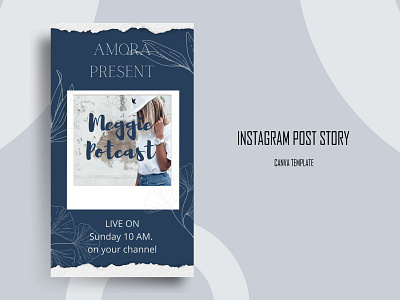 Potcast Scedule Instagram Post Story Canva Template
