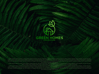 Green Homes Logo Design banner ads brand identity brandbook guideline branding branding design business card creative design creative logo design graphic design illustration logo vector