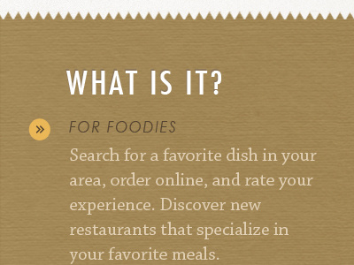 Food site footer