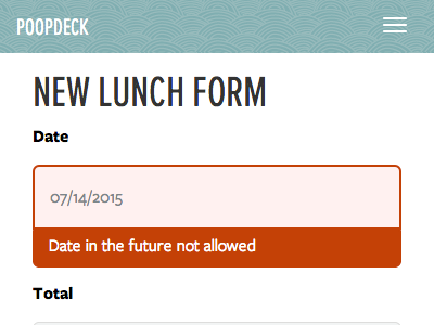 Poopdeck inline form error
