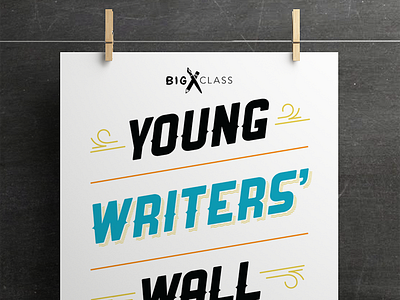 Big Class Young Writers' Wall flier graphic design layout poster print
