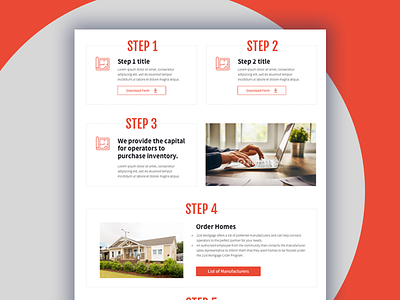 List of steps for mortgage company list of steps steps typography ui web design