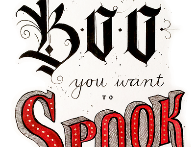 Be the Boo You Want to Spook in the World 826 826 national big class boo ghosts hand drawn type hand lettering haunting haunting supply co. lettering new orleans