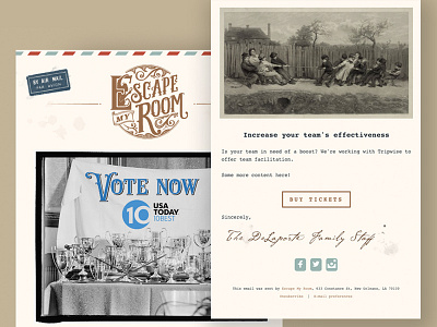 Escape My Room - Email Newsletter template