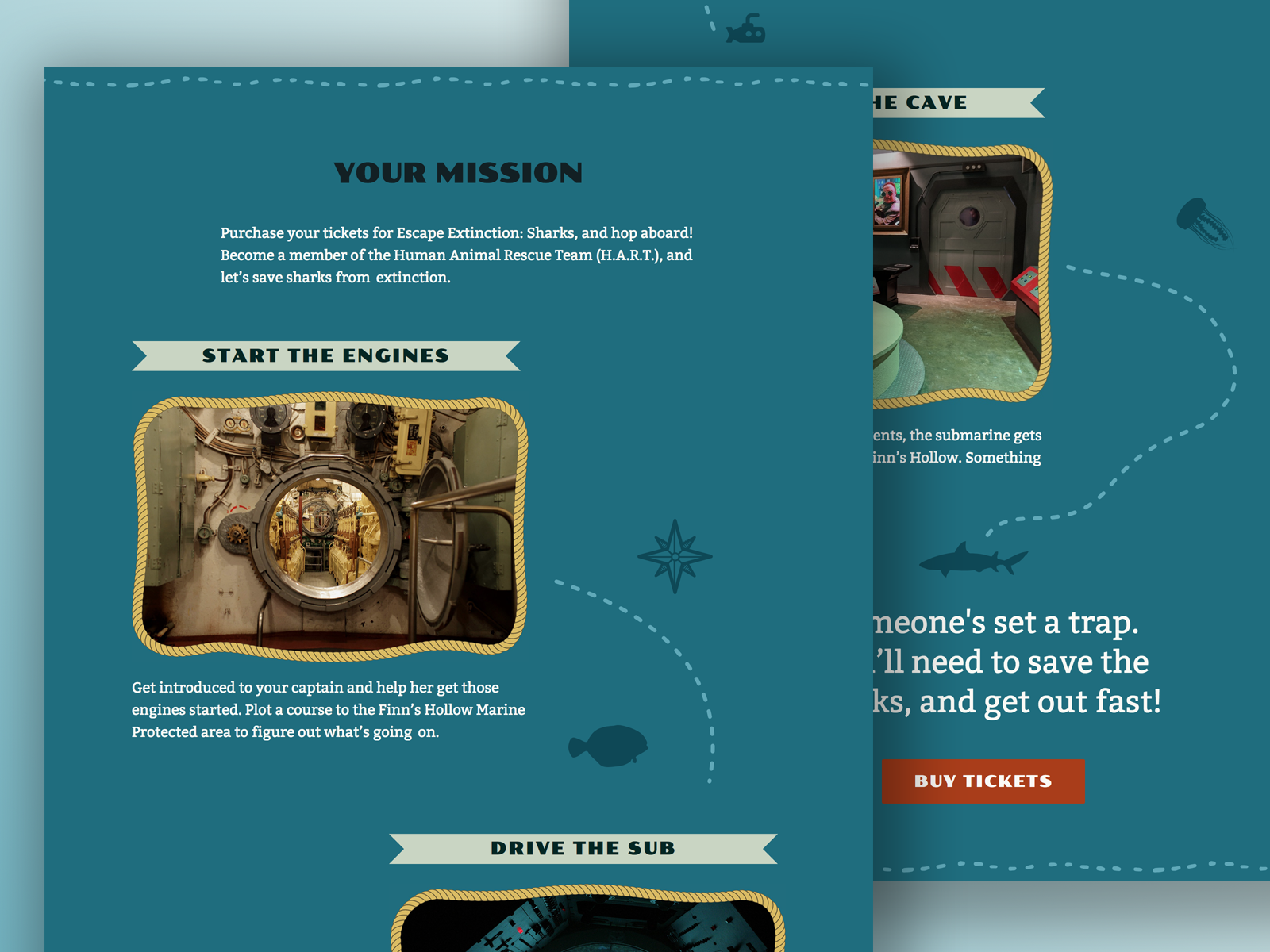 Escape Extinction: Sharks - "Your Mission" by Glynnis Ritchie on Dribbble