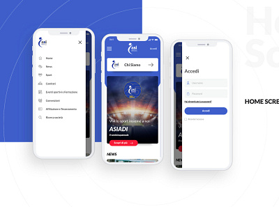 ASI App (associazioni sportivesociali Italiane) app design app ui uidesign uiux ux ux design uxui