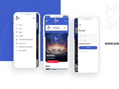 ASI App (associazioni sportivesociali Italiane) app design app ui uidesign uiux ux ux design uxui