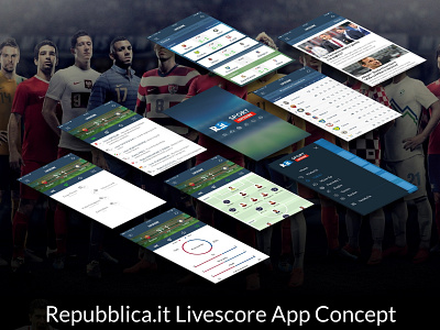 Live score App app apps application live livescore mobile repubblica score sport streaming ui ux design