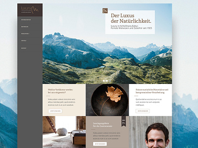 Luxury-M-Schlafmanufaktur cards interface responsive ui web design