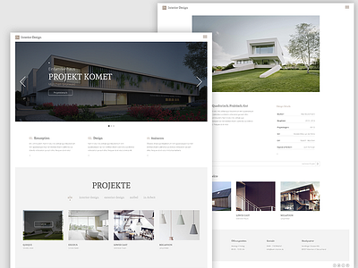 Architetural/interior Design Website flat responsive ui website