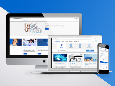 Roche life science global rebrand blue flat responsive roche