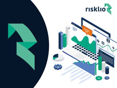 Risklio branding design flat illustration ui