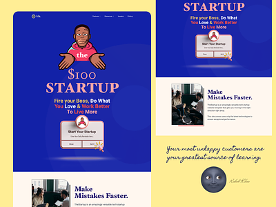 $100 Startup 3d animation branding color creative design illustration landing logo startup template ui ux website