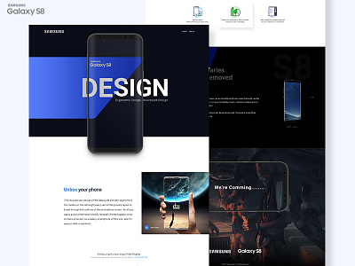 Samsung Galaxy s8 creative dribbble galaxy home landing mobile new page s8 samsung template