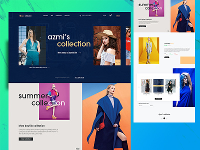 Azmi's Collection abuse cart detail ecomerce eshop fashion procut report ui ux webdesign