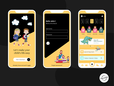 Education App for Kids education kids application pre school school school applicstion ui