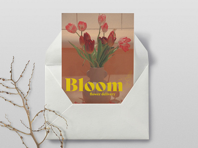 Bloom - flower delivery branding design graphic design illustration logo typography