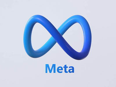 3D META LOGO 3d branding c4d design illustration logo meta typography vector