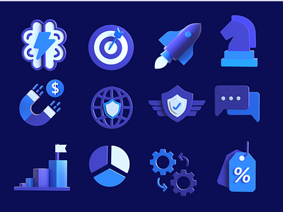 3d icons 3d 3dart 3ddesign 3dicon 3dicons 3dillustration 3dillustrations 3dmodelling c4d cinema4d design fintech icons illustration logo rocket