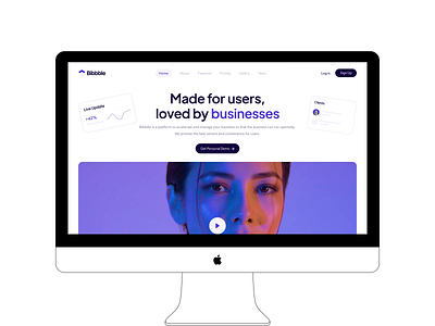 Bibbble Digital Agency, Landing Page Design branding design logo ui ux web design