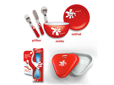 Vesela krava – BTL campaign box btl campaign creative design dishes fork pos product red spoon web